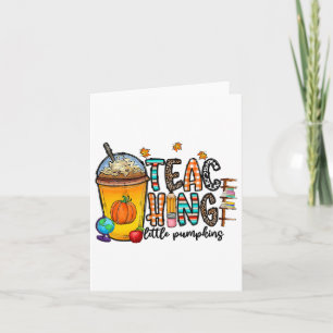 Tarjeta Enseñando a Little Pumpkins Spice Otoño Profesor H