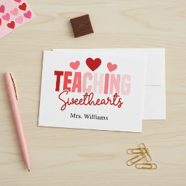 Tarjeta Enseñando Corazones Personalizados para el Día de