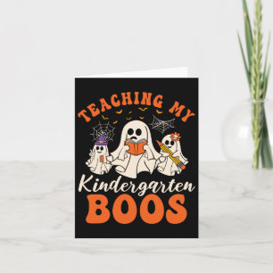 Tarjeta Enseñando mi Jardín de Niños Boos Retro Fantasma H