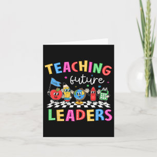 Tarjeta Enseñanza Retro Líderes Futuros Groovy Profesor Es