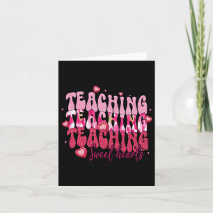 Tarjeta Enseñanza retro novios Candy Heart Teacher Val