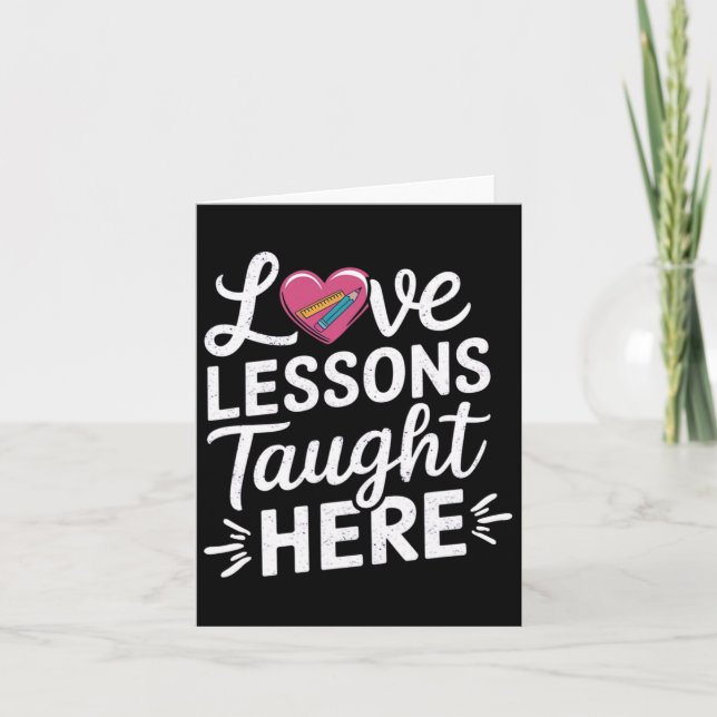 Tarjeta Enseñanzas de amor enseñadas aquí el maestro del c (Anverso)