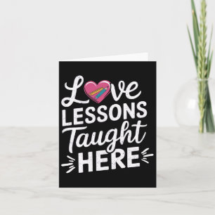 Tarjeta Enseñanzas de amor enseñadas aquí el maestro del c