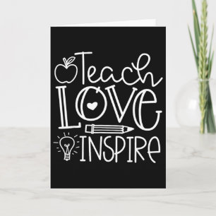 Tarjeta Enseñar Amar Inspirar Retro Profesor Niños Ck Para