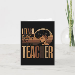Tarjeta Enseñar Amor Igualdad Fuerza Amabilidad Profesora 