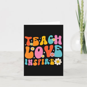 Tarjeta Enseñar amor inspira a la escuela de primer día a 