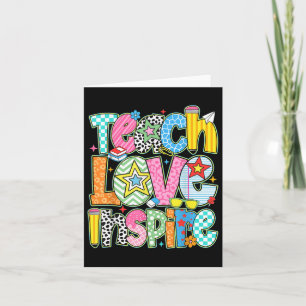 Tarjeta Enseñar El Amor Inspira De Nuevo A Los Niños Maest