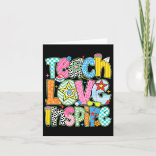 Tarjeta Enseñar El Amor Inspira De Nuevo A Los Niños Maest