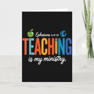 Tarjeta Enseñar es mi ministerio Escritura Cristiana Jesús