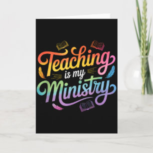 Tarjeta Enseñar Es Mi Ministerio Jesús Maestro Cristiano 