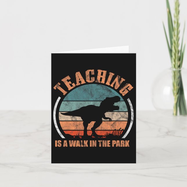 Tarjeta Enseñar Es Un Paseo En El Parque Divertida Vida De (Anverso)
