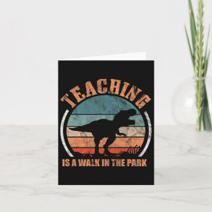 Tarjeta Enseñar Es Un Paseo En El Parque Divertida Vida De