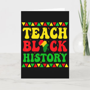 Tarjeta Enseñar Historia Negra Estudiante Maestro Historia