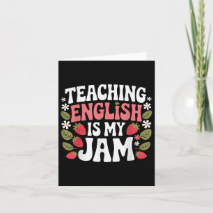 Tarjeta Enseñar inglés es mi Jam Teacher de vuelta a la es