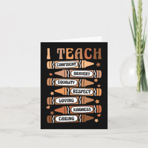 Tarjeta Enseñar Melanin Afro África historia negra mes té