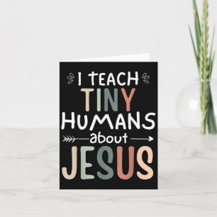 Tarjeta Enseño a Humanos Pequeños Acerca de Jesús Maestro