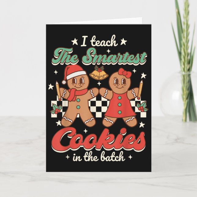 Tarjeta Enseño a las galletas más inteligentes de la tanda (Anverso)