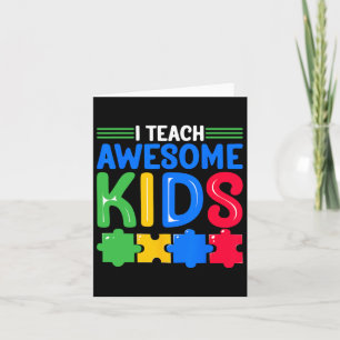 Tarjeta Enseño A Niños Increíbles - Autismo Educación Espe