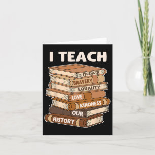 Tarjeta Enseño a profesor de Historia Negra a celebrar el 