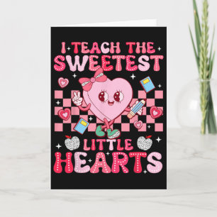 Tarjeta Enseño al corazón más dulce Profesor Valentin
