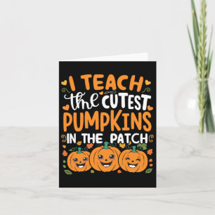 Tarjeta Enseño Las Calabazas Más Cuidadosas En La Hallowee