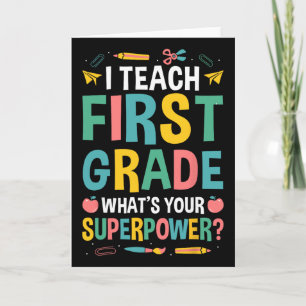 Tarjeta Enseño primer grado ¿Cuál es tu superpoder