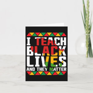 Tarjeta Enseño Vidas Negras Y Ellos Problemas El Diecinuev