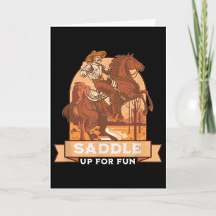 Tarjeta Ensíllate Para Divertirte Humor De Cabalgata Occid