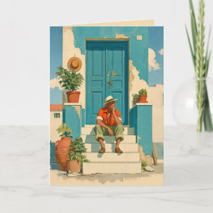Tarjeta Ensueño de Puerta Azul Mediterránea