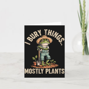 Tarjeta Enterrador de Cosas Plantas Funny Rana Jardinero H