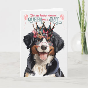 Tarjeta Entlebucher Mountain Dog Queen Funny Cumpleaños