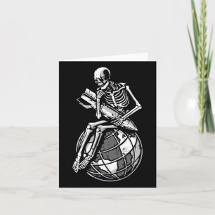 Tarjeta Entorno ambiental Skeleton Sitting Earth Day