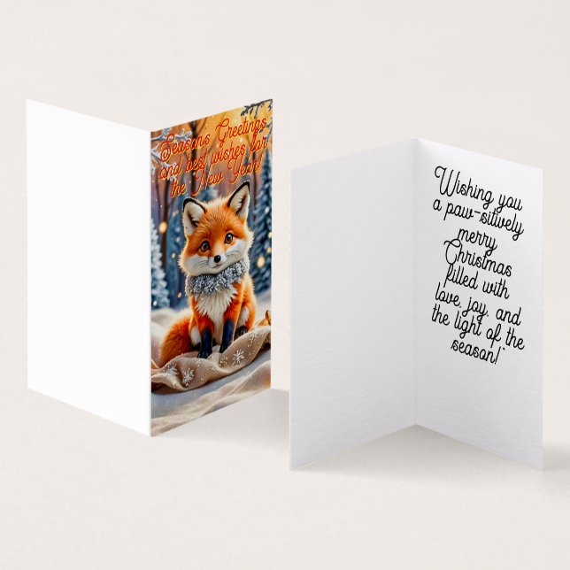 Tarjeta Entorno mágico de Navidades (Interior y exterior)