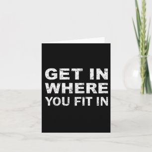 Tarjeta Entra Donde Quepas Regalo de Frase de Inspiración