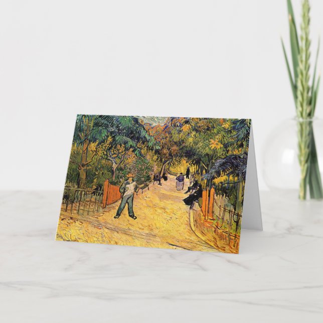 Tarjeta Entrada al Parque Público de Vincent van Gogh (Anverso)