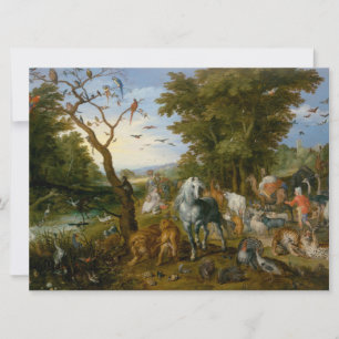 Tarjeta Entrada de los animales en el Arca de Noé (Brueghe