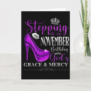 Tarjeta Entrando En Mi Cumpleaños De Noviembre Con La Grac