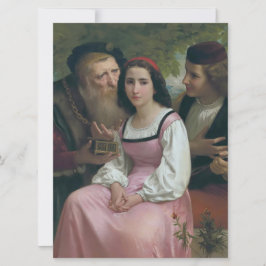 Tarjeta Entre la riqueza y el amor (por Bouguereau)