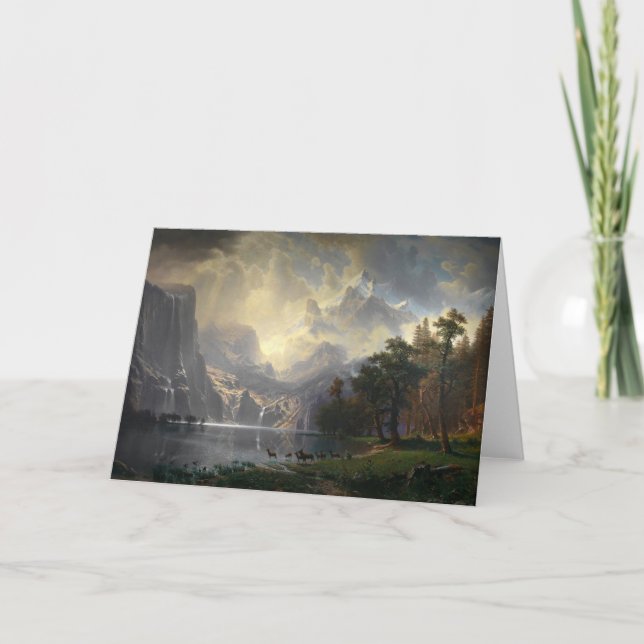 Tarjeta Entre Sierra Nevada, CA | Albert Bierstadt (Anverso)