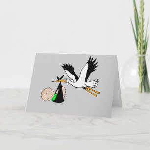 Tarjeta Entrega recién nacida de Stork