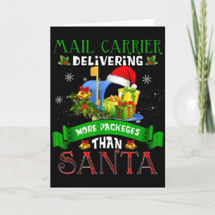 Tarjeta Entregando Más Paquetes Que Santa Chistoso Trabaja