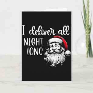 Tarjeta Entrego toda la noche soy tan bueno Santa vino dos