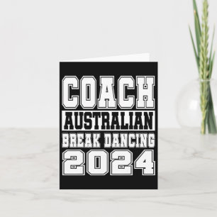 Tarjeta Entrenador australiano de baile en pausa, divertid