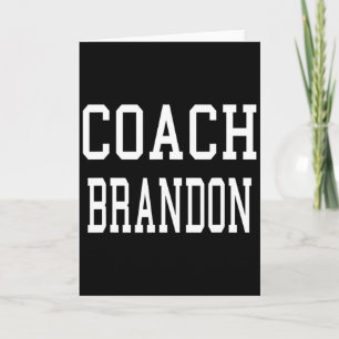 Tarjeta Entrenador Brandon Equipo de Fútbol Soccer Béisbol