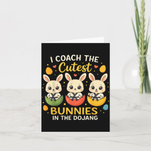 Tarjeta Entrenador conejitos más lindos Pascua Dojang de a