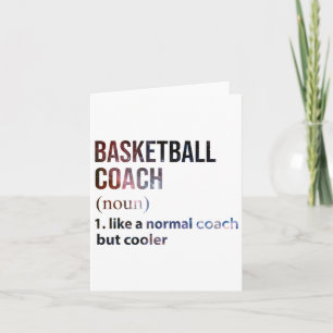 Tarjeta Entrenador De Baloncesto Como Un Entrenador Normal