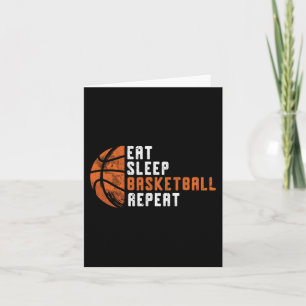 Tarjeta Entrenador de baloncesto Eat Sleep Basketball Repe