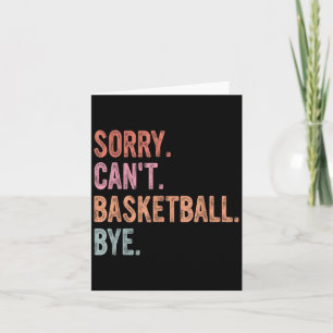 Tarjeta Entrenador de baloncesto, jugador, siento no puedo