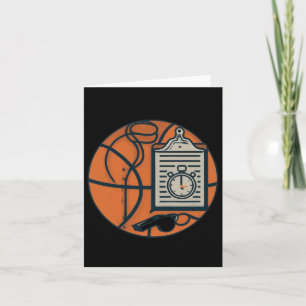 Tarjeta Entrenador de baloncesto silbato portapapeles cron