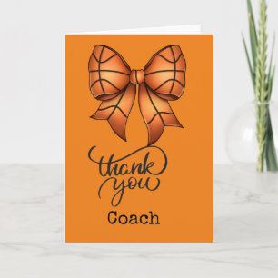 Tarjeta Entrenador de básquetbol, gracias